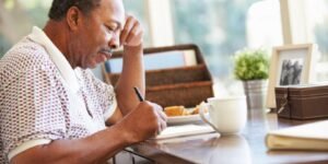 “Senior recalling memories through life-inspired activities, symbolizing healthy ageing, vibrant living, and mental strength.”