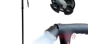 Adjustable walking stick with strong anti-slip base and LED torch