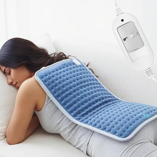 Electric heating pad with controller for back and body therapy"