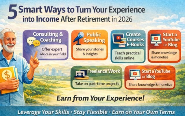 Learn smart ways retirees can earn money in 2026 using their experience and skills.
