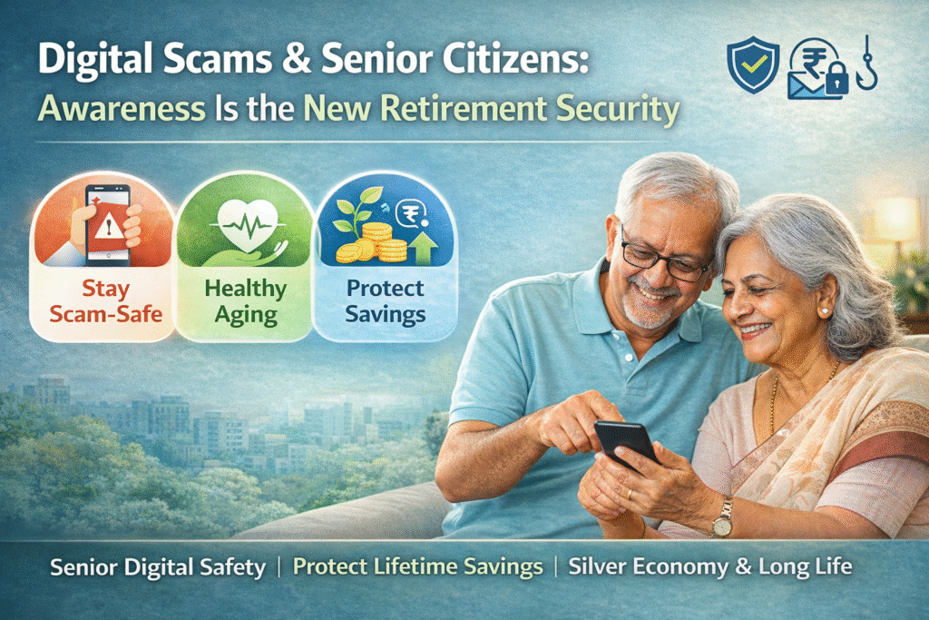 Online scams targeting senior citizens through fake bank calls, phishing messages, and digital fraud