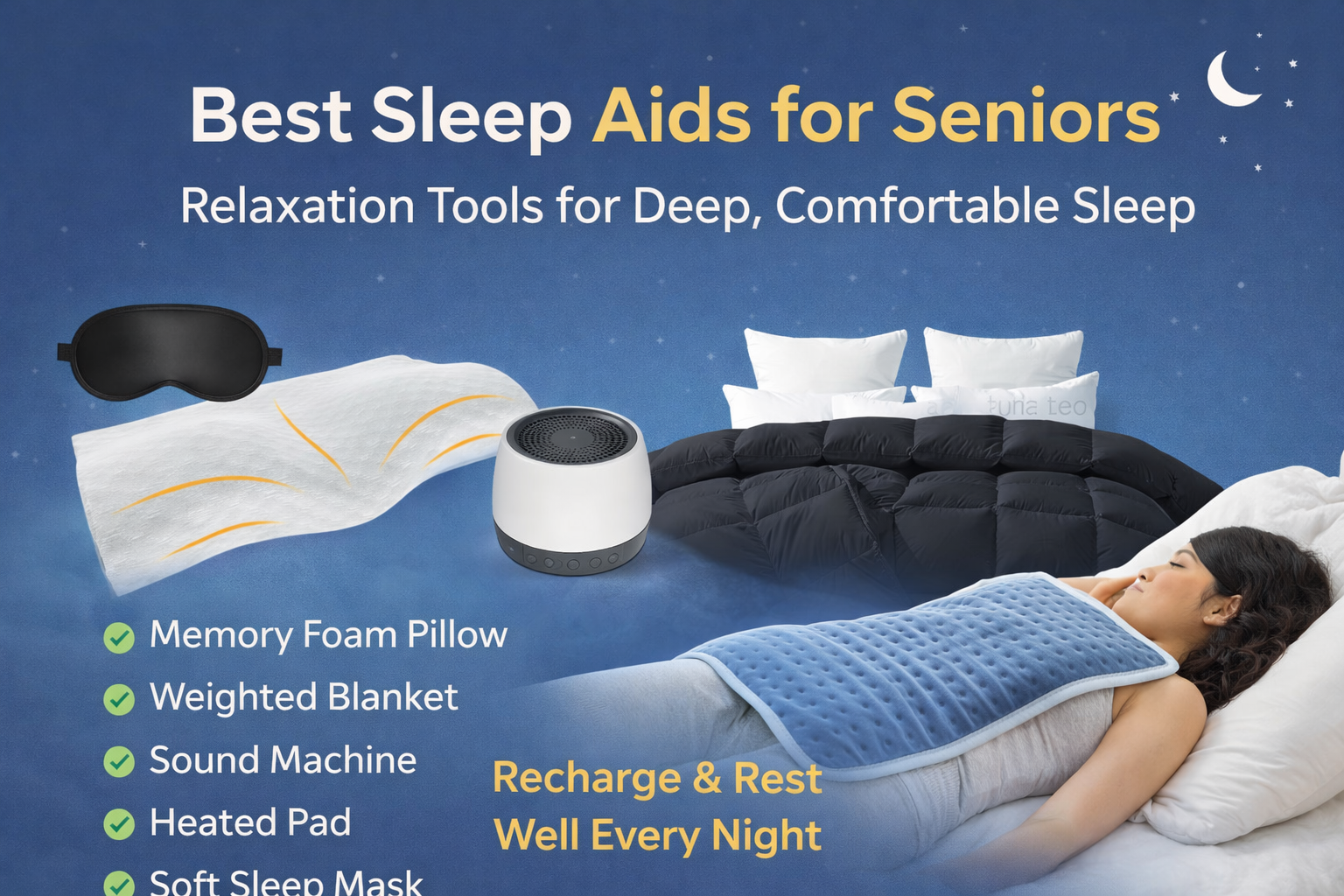Best Sleep Aids for Seniors – Relaxation Tools for Deep, Comfortable Sleep