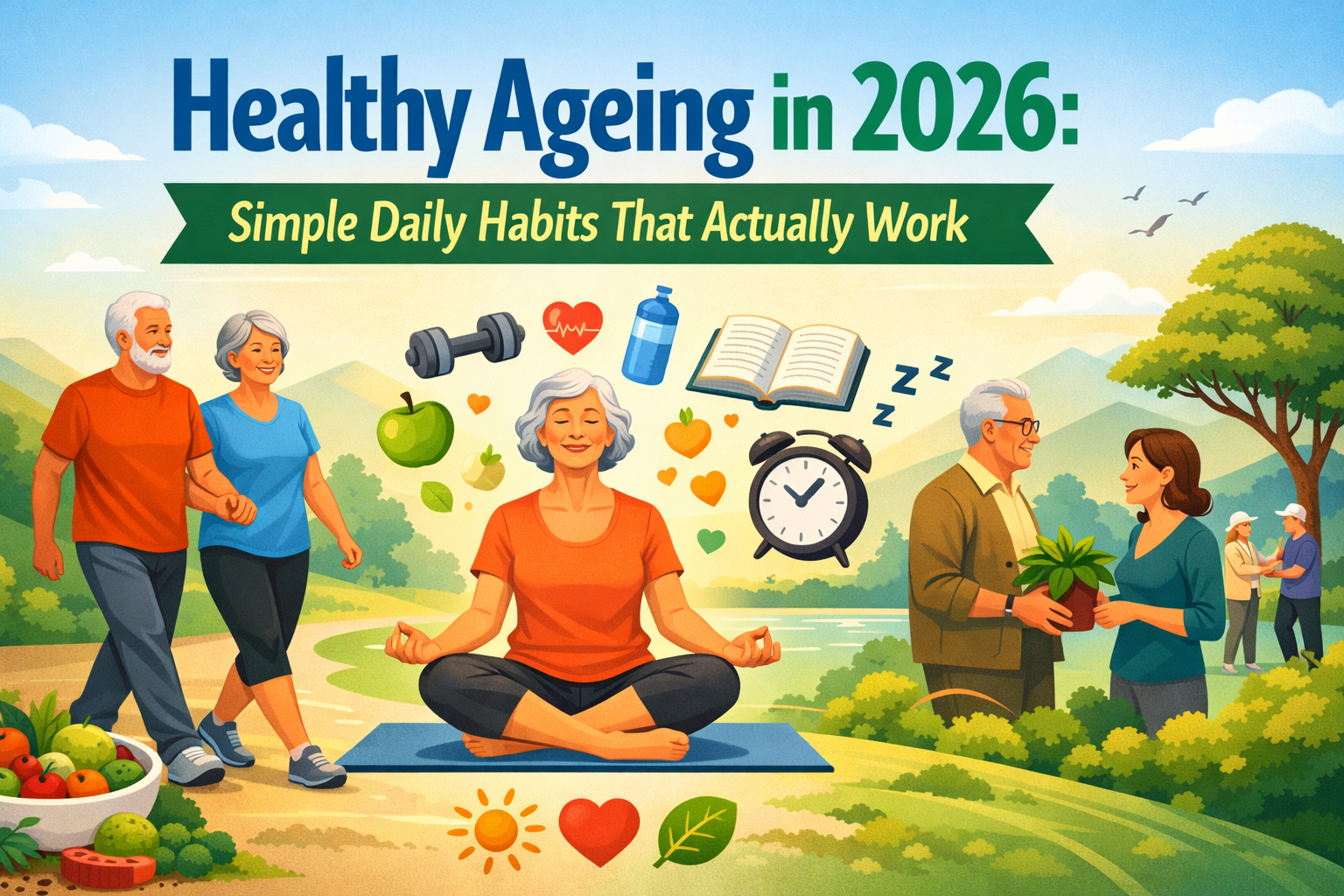 Healthy ageing in 2026 focuses on simple daily habits like movement, mindfulness, nutrition, sleep, and purpose-driven living.