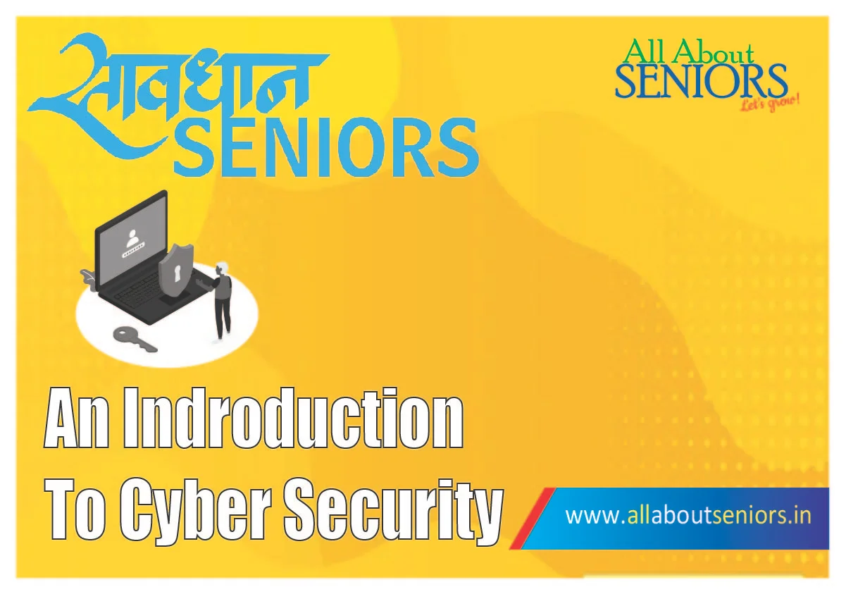 Senior citizen learning cyber security basics on a computer to stay safe from online threats.