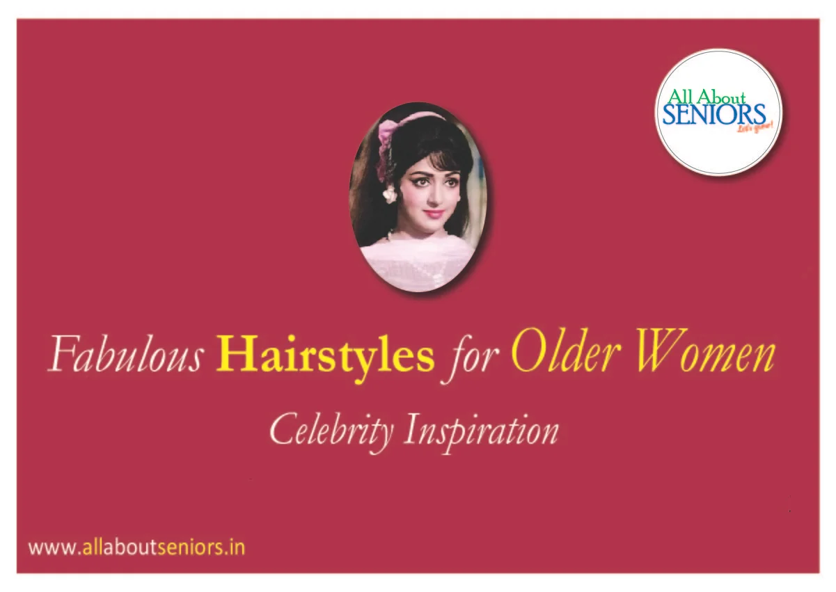 Elegant older woman with a stylish haircut inspired by celebrity looks.