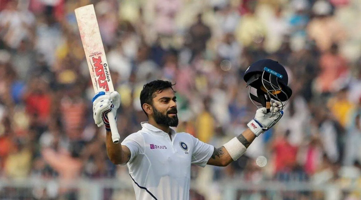 “Virat Kohli announcing his resignation as India’s Test cricket captain.”