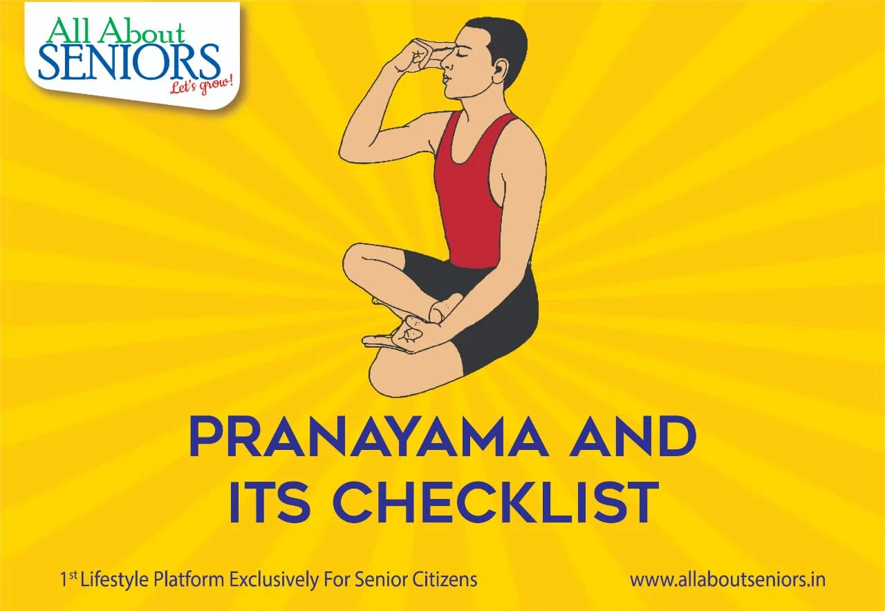 “Person practicing pranayam with step-by-step breathing instructions.”