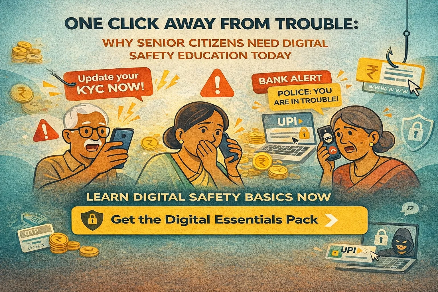 UPI fraud awareness helps senior citizens stay safe from digital payment scams.